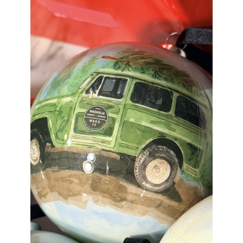 Magnolia Market  Waco TX Decoupage Ornaments Set of 7 Chip Joanna Gaines (P2892) - Picture 10 of 14